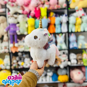 عروسک اسب تک شاخ پولیشی شاخ طلایی