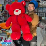 عروسک خرسی قرمز بزرگ ولنتاینی